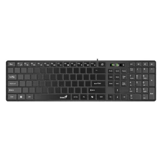 GENIUS Klávesnica Slimstar K500 Education, Bez písmen, Drôtová USB, čierna