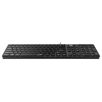 GENIUS Klávesnica Slimstar K500 Education, Bez písmen, Drôtová USB, čierna