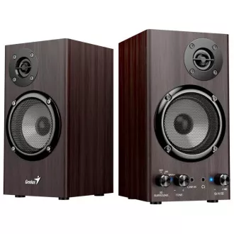 GENIUS Reproduktor SP-HF520BT, BT, 3.5mm jack, 20W, tmavé drevo