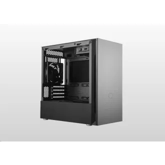 Cooler Master case Silencio S400 Steel, mATX, 2x 120mm Fan, Čierna