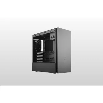 Cooler Master case Silencio S600 TG, ATX, Priehľadná bočnica, 2x 120mm Fan, Čierna