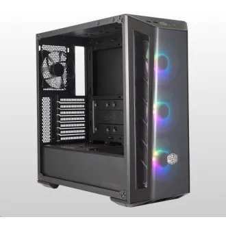 Cooler Master case MasterBox MB520 ARGB, E-ATX, Priehľadná bočnica, 3x 120mm ARGB Fan, 1x 120mm Fan, Čierna