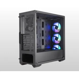Cooler Master case MasterBox MB520 ARGB, E-ATX, Priehľadná bočnica, 3x 120mm ARGB Fan, 1x 120mm Fan, Čierna
