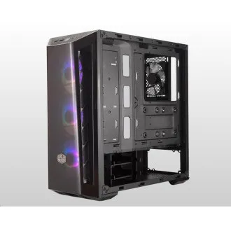 Cooler Master case MasterBox MB520 ARGB, E-ATX, Priehľadná bočnica, 3x 120mm ARGB Fan, 1x 120mm Fan, Čierna