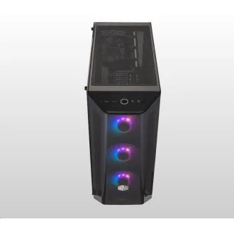 Cooler Master case MasterBox MB520 ARGB, E-ATX, Priehľadná bočnica, 3x 120mm ARGB Fan, 1x 120mm Fan, Čierna