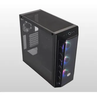 Cooler Master case MasterBox MB520 ARGB, E-ATX, Priehľadná bočnica, 3x 120mm ARGB Fan, 1x 120mm Fan, Čierna