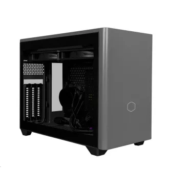 Cooler Master case MasterBox NR200P Max, mITX, Vodný chladič, Zdroj 850W, Šedá