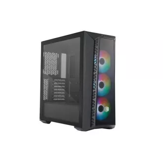 Cooler Master case MasterBox 520 Mesh, ATX, Priehľadná bočnica, 3x 120mm ARGB Fan, ARGB Hub, Čierna