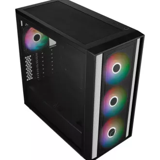 Cooler Master case MasterBox 600, ATX, Priehľadná bočnica, 3x 140mm ARGB Fan, 1x 120mm ARGB Fan, ARGB Hub, Čierna