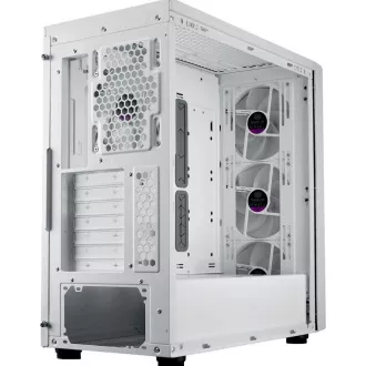 Cooler Master case MasterBox 600, ATX, Priehľadná bočnica, 3x 140mm ARGB Fan, 1x 120mm ARGB Fan, ARGB Hub, Biela
