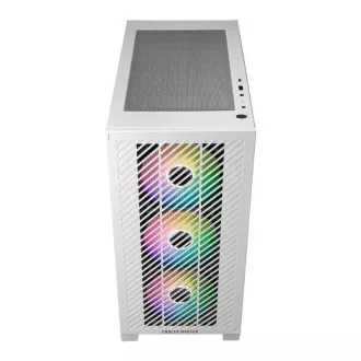 Cooler Master case Elite 301, mATX, Priehľadná bočnica, 3x 120mm ARGB Fan, Biela