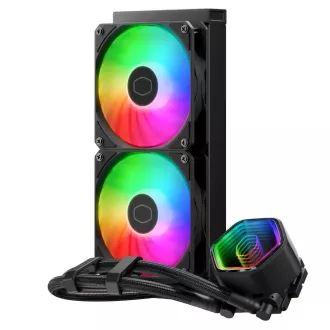 Cooler Master vodný chladič MasterLiquid 240 Core II, 2x120mm, LGA1851, AM5, čierna