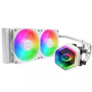 Cooler Master vodný chladič MasterLiquid 240 Core II, 2x240mm, LGA1851, AM5, biela