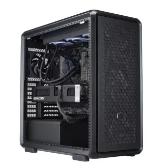 Cooler Master case MasterFrame 600 Black, Priehľadná bočnica, ATX, 3x 140mm Fan, 1x 120mm Fan, Čierna