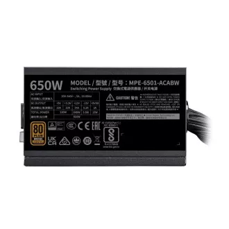 Cooler Master zdroj MWE Bronz 650W V3, 120mm, 80+ Bronz