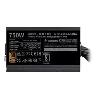Cooler Master zdroj MWE Bronz 750W V3 240V 120mm, 80+ Bronz