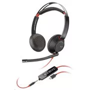 Poly Blackwire 5220 náhlavná súprava, 3.5 mm jack + USB-C/A adaptér, stereo (bulk)