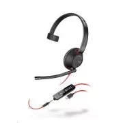 Poly Blackwire 5210 náhlavná súprava, 3.5 mm jack + USB-C/A adaptér, mono (bulk)