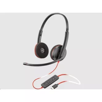 Poly Blackwire 3220 náhlavná súprava, USB-C/A adaptér, stereo (bulk)