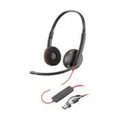 Poly Blackwire 3220 náhlavná súprava, USB-C/A adaptér, stereo (bulk)