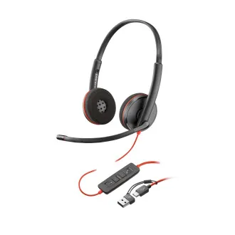 Poly Blackwire 3220 náhlavná súprava, USB-C/A adaptér, stereo (bulk)