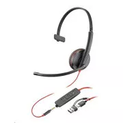 Poly Blackwire 3215 náhlavná súprava, 3.5 mm jack + USB-C/A adaptér, mono (bulk)