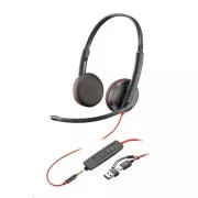 Poly Blackwire 3225 náhlavná súprava, 3.5 mm jack + USB-C/A adaptér, stereo (bulk)