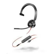 Poly Blackwire 3315 náhlavná súprava, 3.5 mm jack + USB-C/A adaptér, mono
