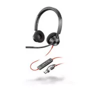 Poly Blackwire 3320 MS Teams náhlavná súprava, USB-C/A adaptér, stereo