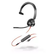 Poly Blackwire 3315 MS Teams náhlavná súprava, 3.5 mm jack + USB-C/A adaptér, mono