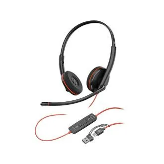 Poly Blackwire 3220 náhlavná súprava, USB-C/A adaptér, stereo Poly Blackwire 3220 náhlavná súprava, USB-C/A adaptér, stereo