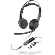 Poly Blackwire 5220 náhlavná súprava, 3.5 mm jack + USB-C/A adaptér, stereo