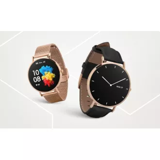 Garett Smartwatch Verona zlatá, čierny remienok