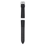 Garett univerzálny remienok 20 mm, čierny so strieborným zapínaním, ekokoža