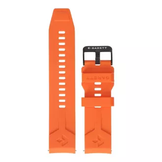Garett univerzálny remienok 22 mm, oranžový silikónový