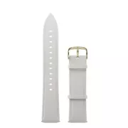 Garett univerzálny remienok 20 mm, biely so zlatým zapínaním, ekokoža