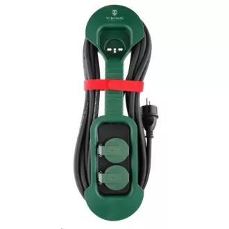 Viking sieťová predlžovacia zásuvka R280, 2x AC 230V, IP44, dĺžka 8 m