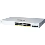 Cisco switch CBS220-24P-4X (24xGbE, 4xSFP+, 24xPoE+, 195W) - REFRESH