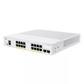 Cisco switch CBS350-16P-E-2G-EU (16xGbE, 2xSFP, 16xPoE+, 120W, fanless) - REFRESH