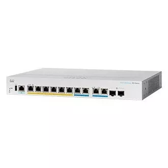 Cisco switch CBS350-8MGP-2X-EU (6xGbE, 2x2, 5GbE, 2xMultigigabit/SFP+ combo, 8xPoE+, 124W, fanless) - REFRESH