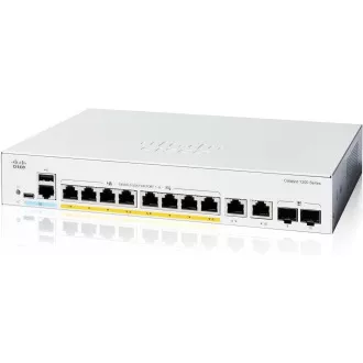 Cisco Catalyst switch C1200-8P-E-2G (8xGbE, 2xGbE/SFP combo, 8xPoE+, 67W, fanless)