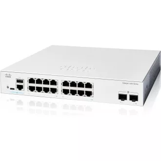 Cisco Catalyst switch C1300-16T-2G (16xGbE, 2xSFP, fanless)