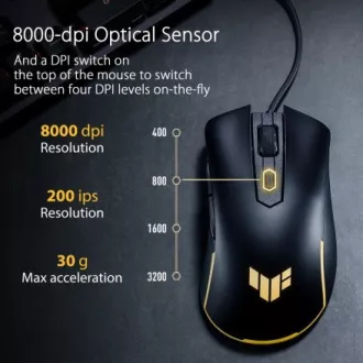 ASUS myš TUF GAMING M3 GEN II (P309), drôtová, čierna ASUS myš TUF GAMING M3 GEN II (P309), drôtová, čierna