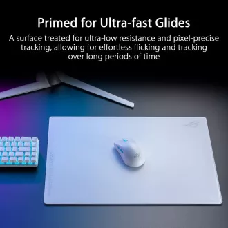ASUS podložka pod myš ROG Moonstone ACE (veľ. L/White), sklo