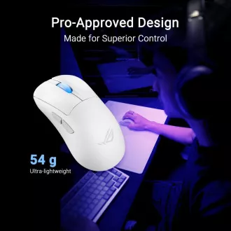 ASUS myš ROG Keris II Ace, bezdrôtová herná myš, biela