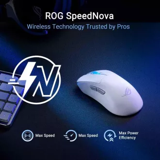 ASUS myš ROG Keris II Ace, bezdrôtová herná myš, biela