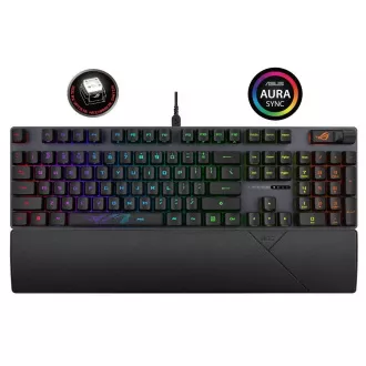 ASUS klávesnica ROG STRIX SCOPE II, mechanická, drôtová, ROG RX RED/PBT, US