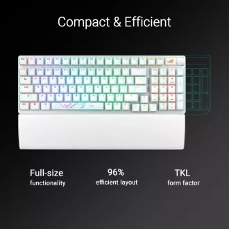 ASUS klávesnica ROG STRIX SCOPE II 96 WL WHITE/NXSW/US/PBT