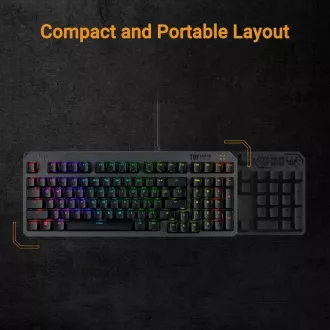 ASUS klávesnica TUF Gaming K3 GEN II, mechanická, US, šedá