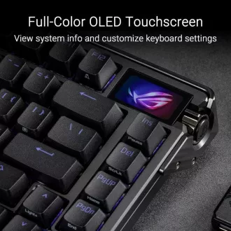ASUS Klávesnica ROG Azoth Extreme, Mechanická, Bezdrôtová BT, RF 2.4GHz, US, čierna